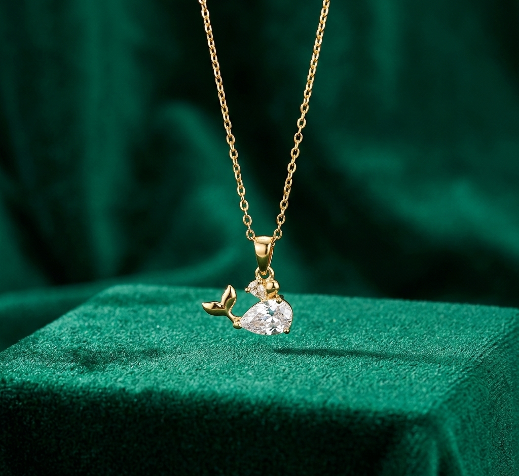 Ocean Spark Whale Necklace