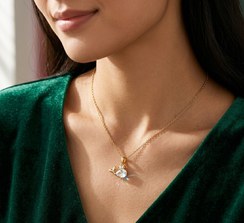 Ocean Spark Whale Necklace