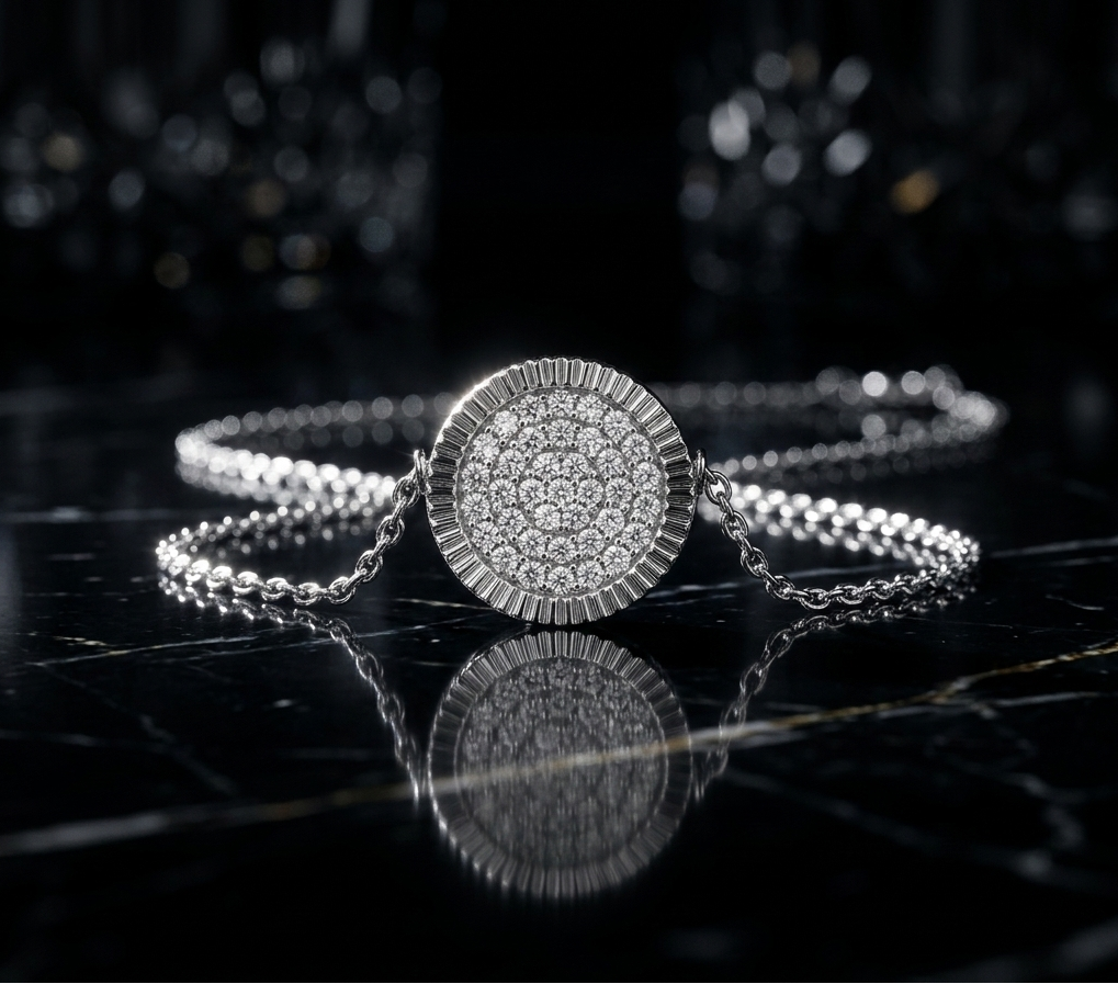 Eternal Sparkle Pavé Disc Necklace