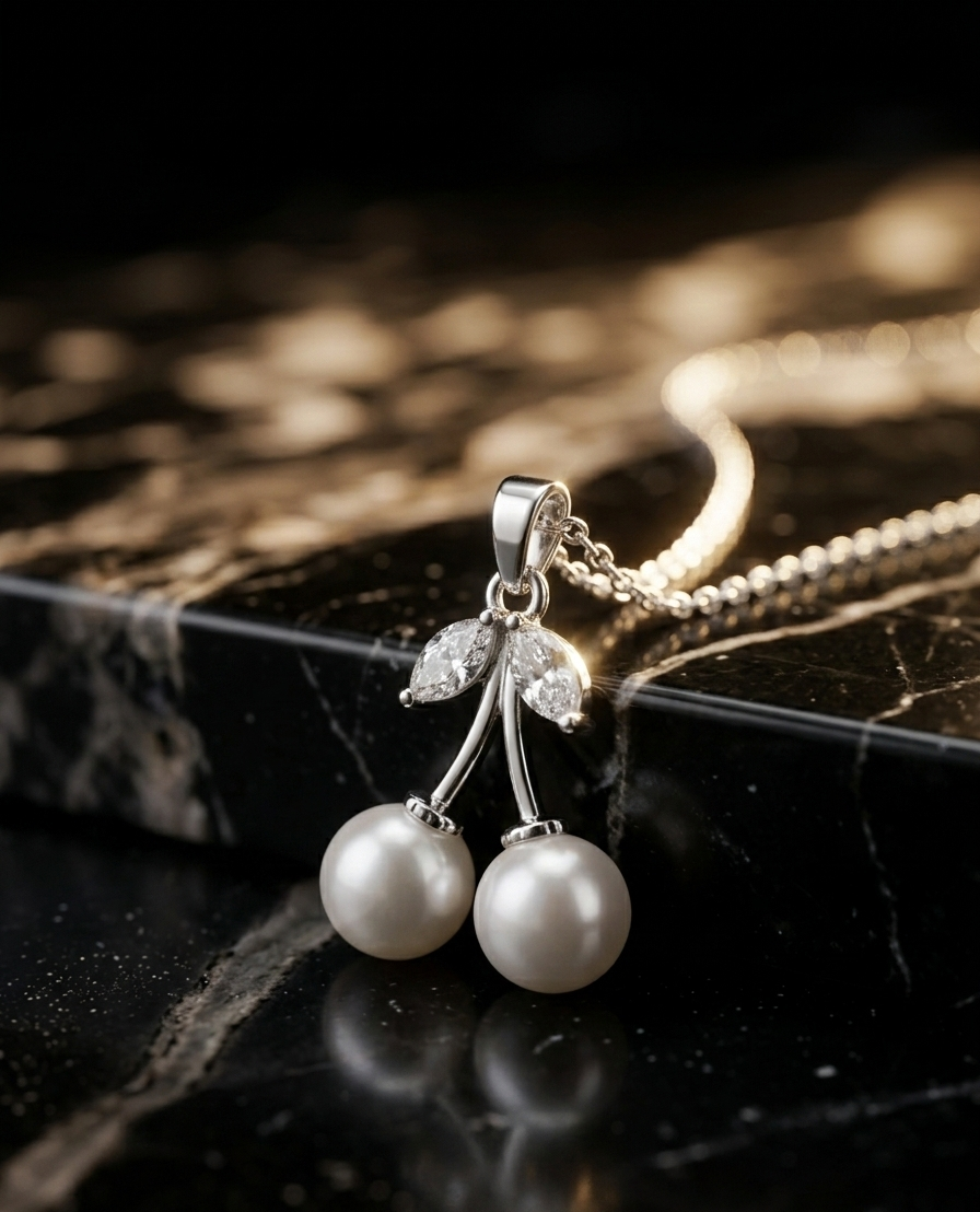 Pearl Bloom Cherry Necklace