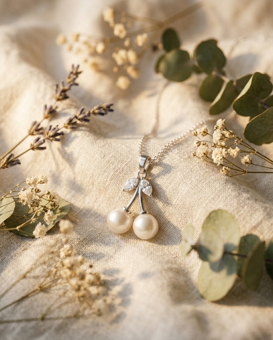 Pearl Bloom Cherry Necklace