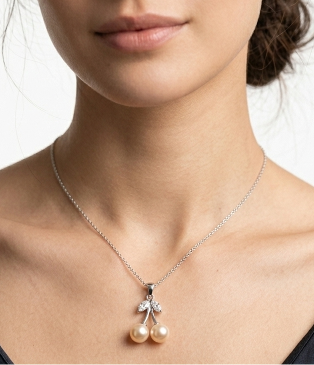Pearl Bloom Cherry Necklace