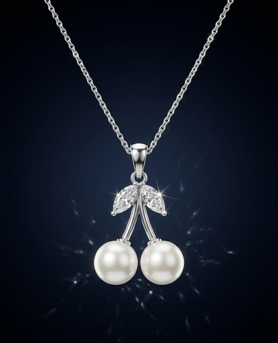 Pearl Bloom Cherry Necklace