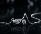 Silver Leaf Spark Necklace