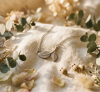 Silver Leaf Spark Necklace