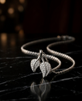 Twin Leaf Radiance Necklace