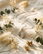Twin Leaf Radiance Necklace