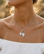 Twin Leaf Radiance Necklace