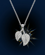 Twin Leaf Radiance Necklace