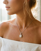 Radiant Halo Cushion-Cut Necklace