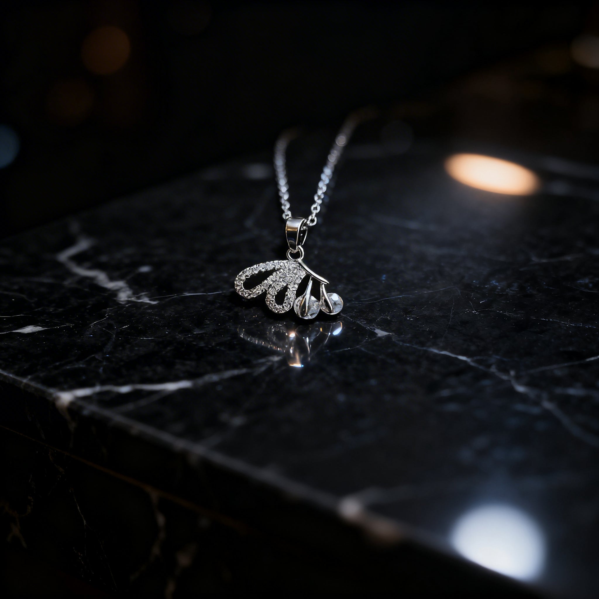 Silver Whisper Butterfly Necklace