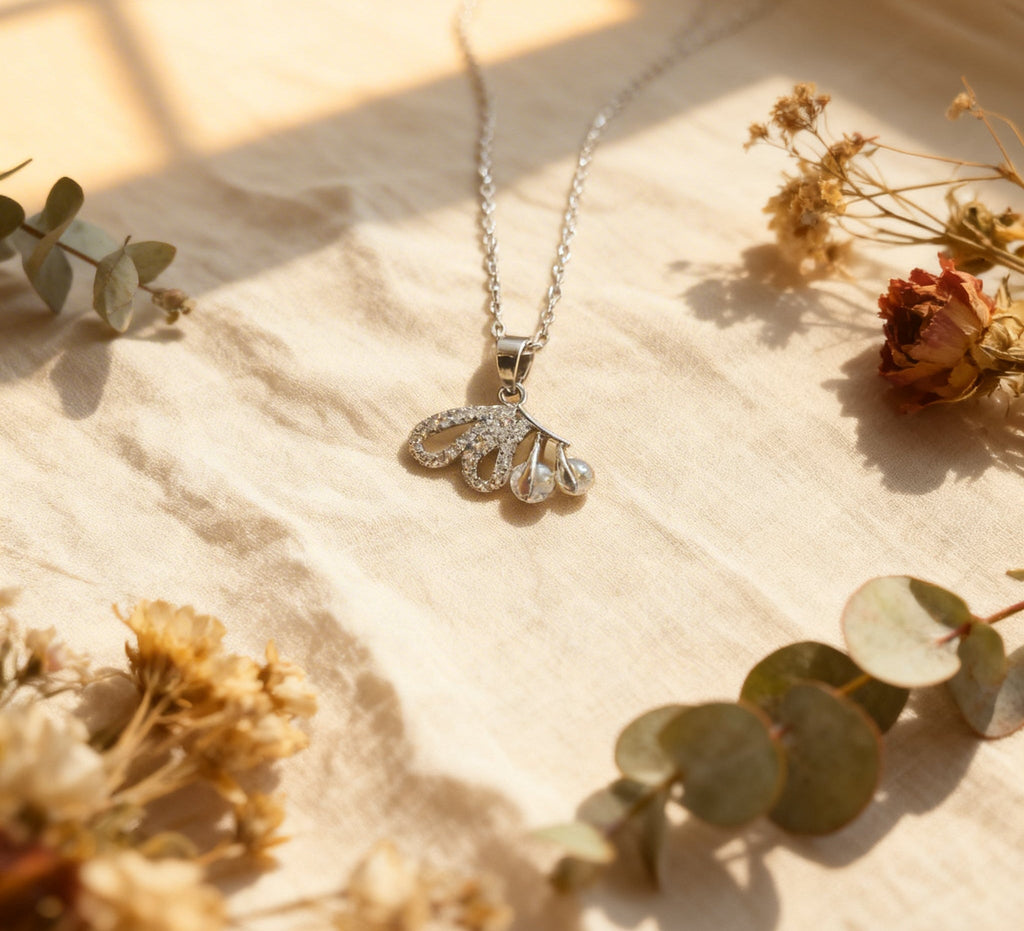 Silver Whisper Butterfly Necklace