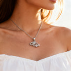 Silver Whisper Butterfly Necklace