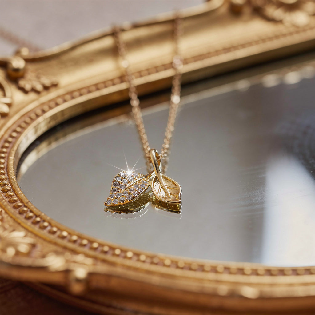 Golden Leaf Duo Necklace