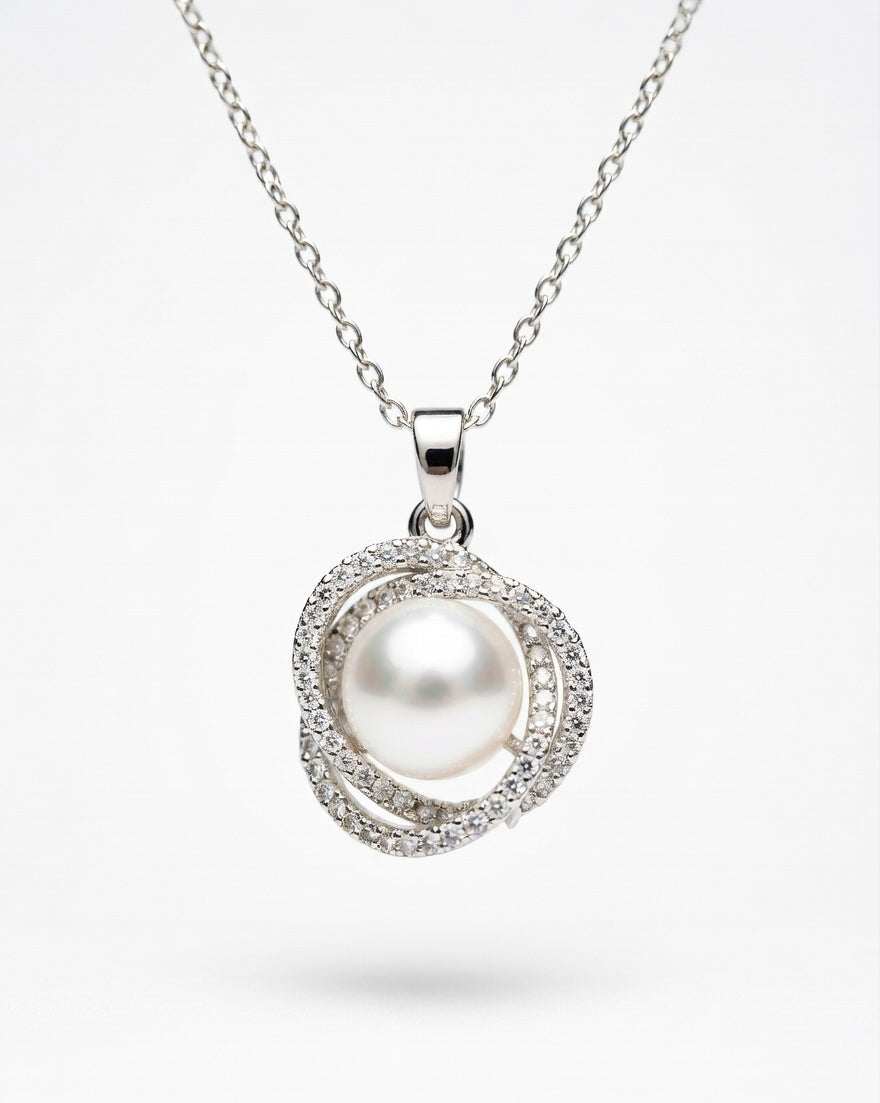 Celestial Pearl Orbit Necklace