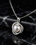 Celestial Pearl Orbit Necklace