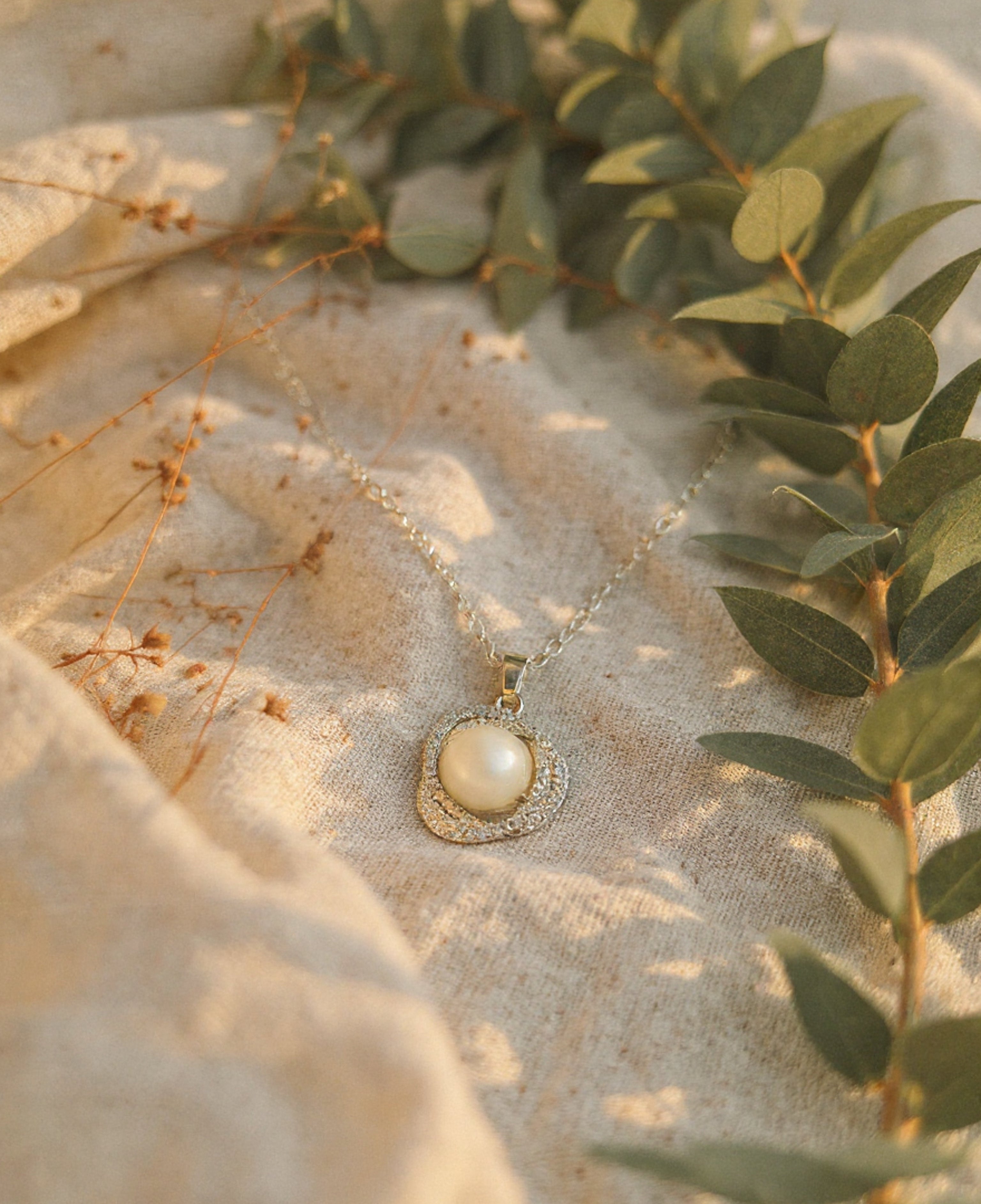 Celestial Pearl Orbit Necklace