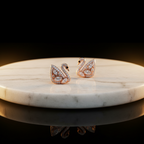 Swan Elegance Stud Earrings - VITTAM