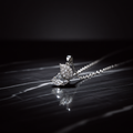 Crystal Leaf Drop Necklace