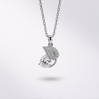 Crystal Leaf Drop Necklace
