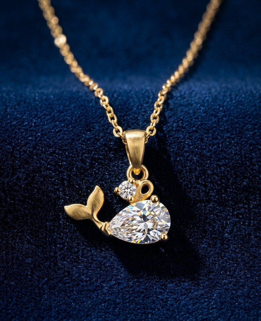 Ocean Spark Whale Necklace