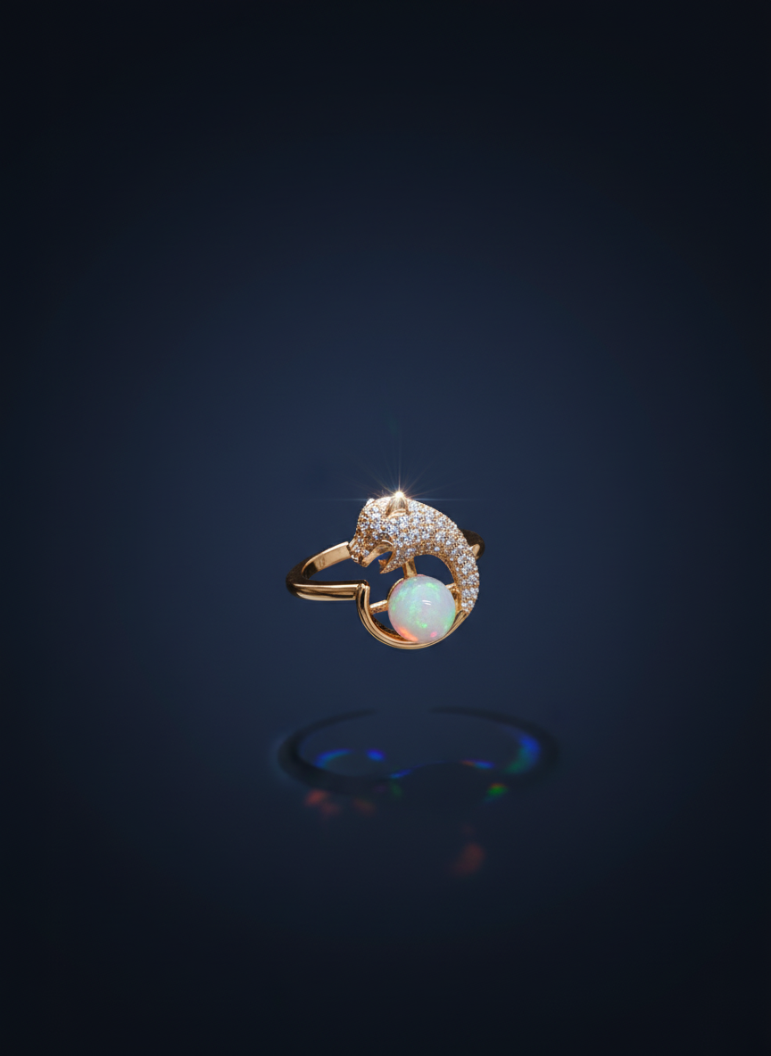 Celestial Panther Opal Ring - VITTAM