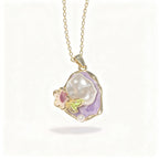 Blossom Pearl Enamel Necklace