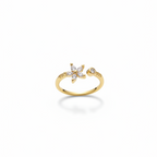 Golden Bloom Open Ring - VITTAM