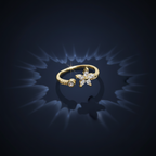 Golden Bloom Open Ring - VITTAM