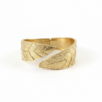 Leaf Textured Gold Kada
