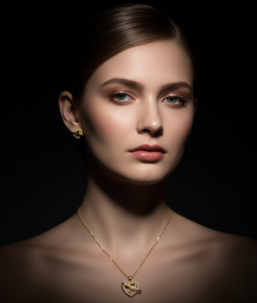 Celestial Heart Orbit Jewelry Set