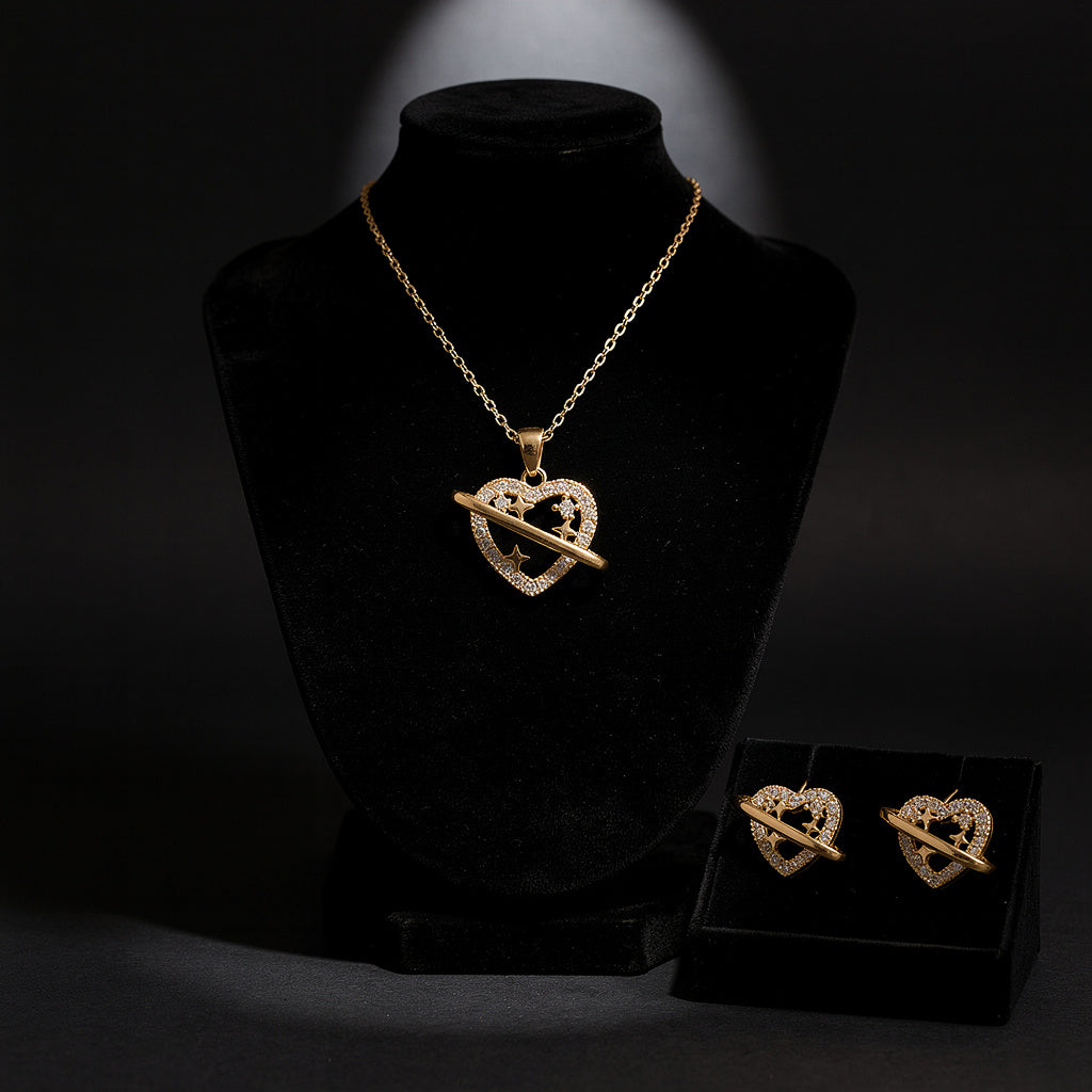 Celestial Heart Orbit Jewelry Set