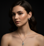 Silver Leaf Sparkle Jewelry Set
