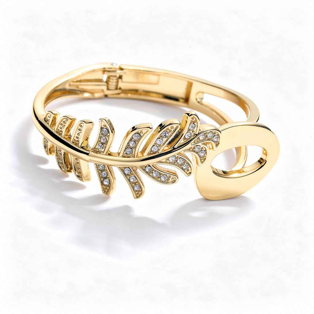 Regal Feather Diamond Gold Kada