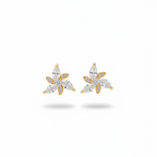 Golden Blossom Spark Stud Earrings - VITTAM