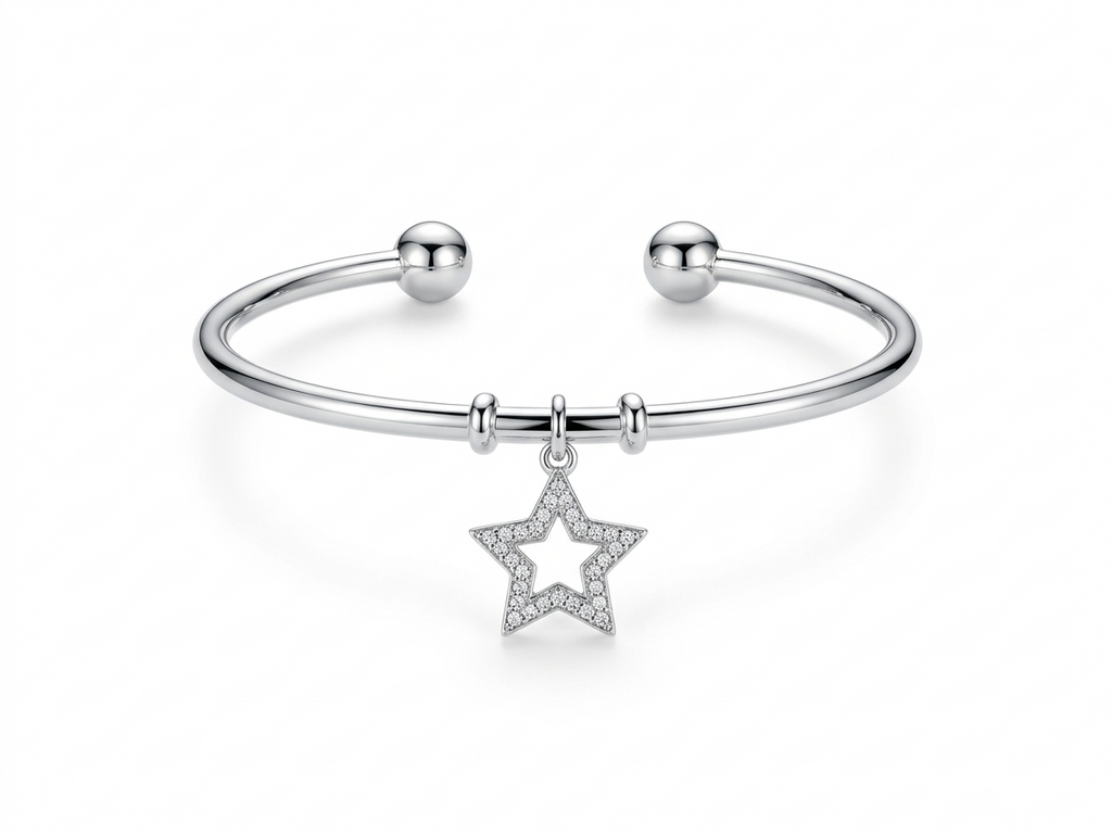 Starlight Charm Silver Kada
