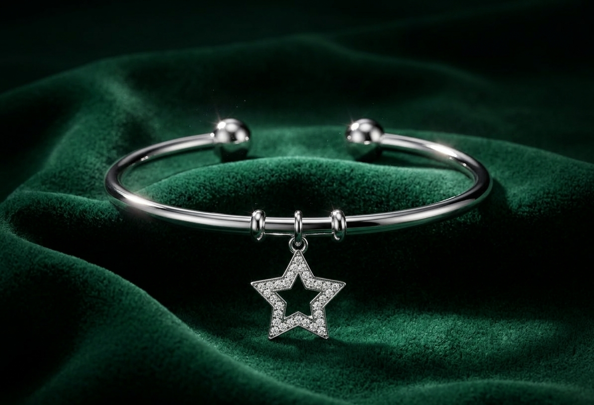 Starlight Charm Silver Kada