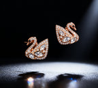 Swan Elegance Stud Earrings - VITTAM