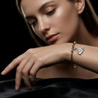 Swan Grace Charm Silver Kada