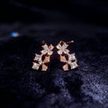 Rose Gold Bloom Cascade Earrings - VITTAM