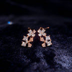 Rose Gold Bloom Cascade Earrings - VITTAM