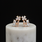 Rose Gold Bloom Cascade Earrings - VITTAM