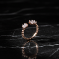 Celeste Bloom Dual Floral Open Ring
